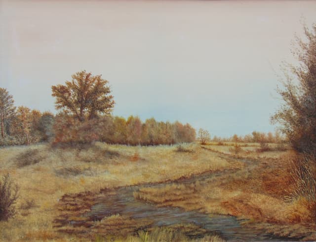 All'inizio dell'autunno - Olio su tela 70x90